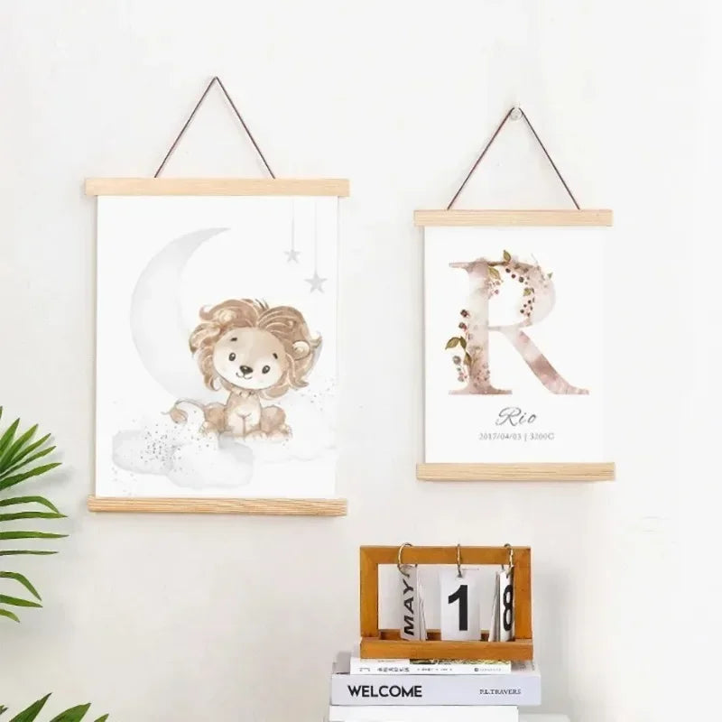 cadre bois moderne affiche photo suspension noir blanc 20cm 30cm 40cm 50cm