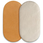matelas bébé ovale texturé gaufré couverture drap béton arc ciel naturel minimaliste
