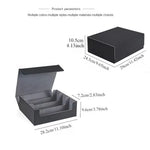 Boîte rangement cartes cuir PU vue de côté