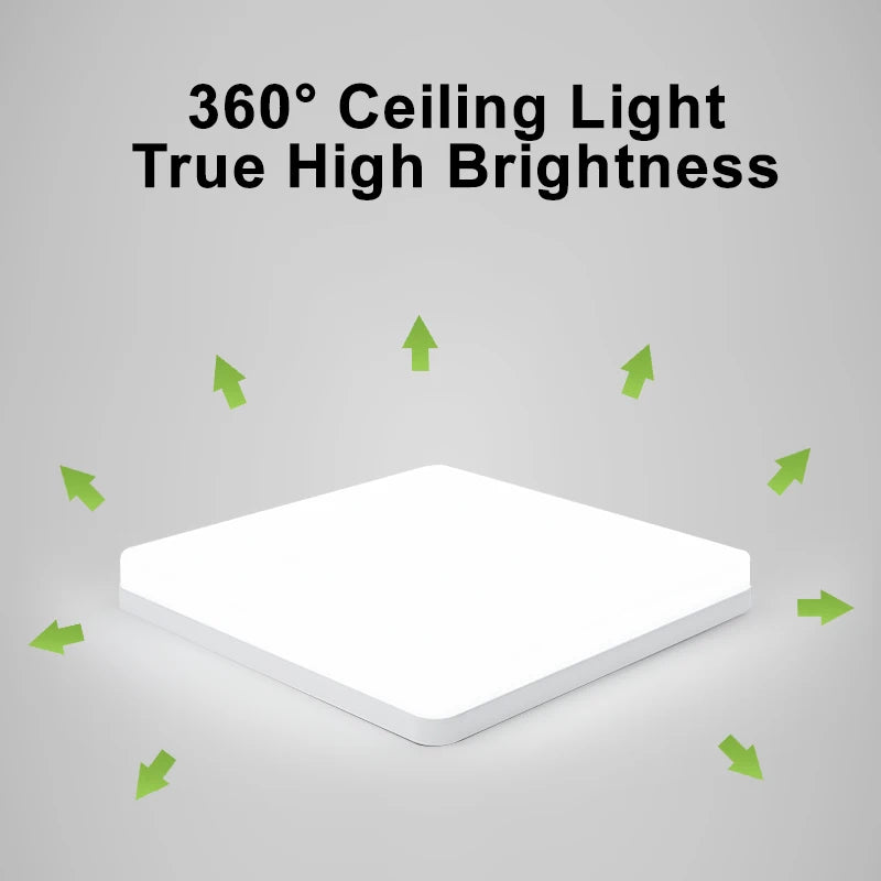 plafonniers led carrés moderne blancs éclairage neutre minimaliste 16w 34w chambre salon