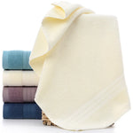 serviettes toilette coton violet blanc bleu marine rayures classiques absorbantes ensemble pièces clips