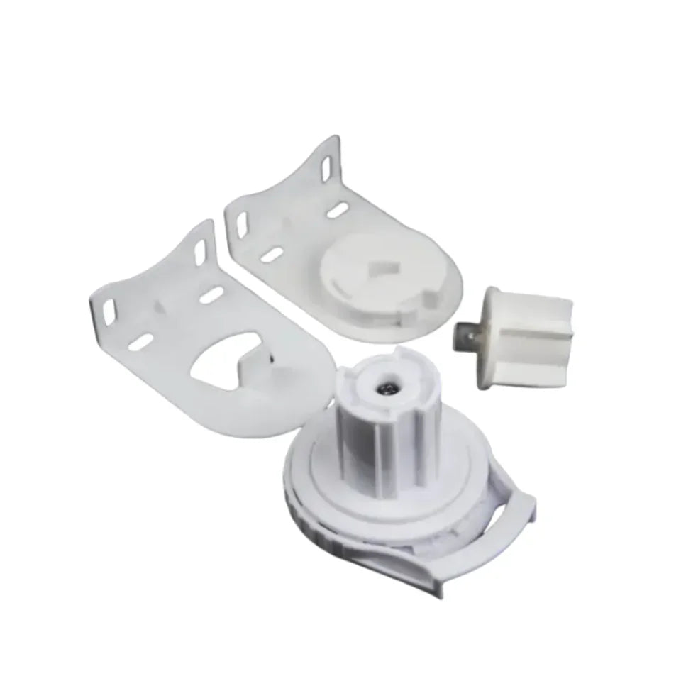 connecteur blanc moderne fixations invisibles accessoires rideau aluminium opaques rond lisses autres matériaux