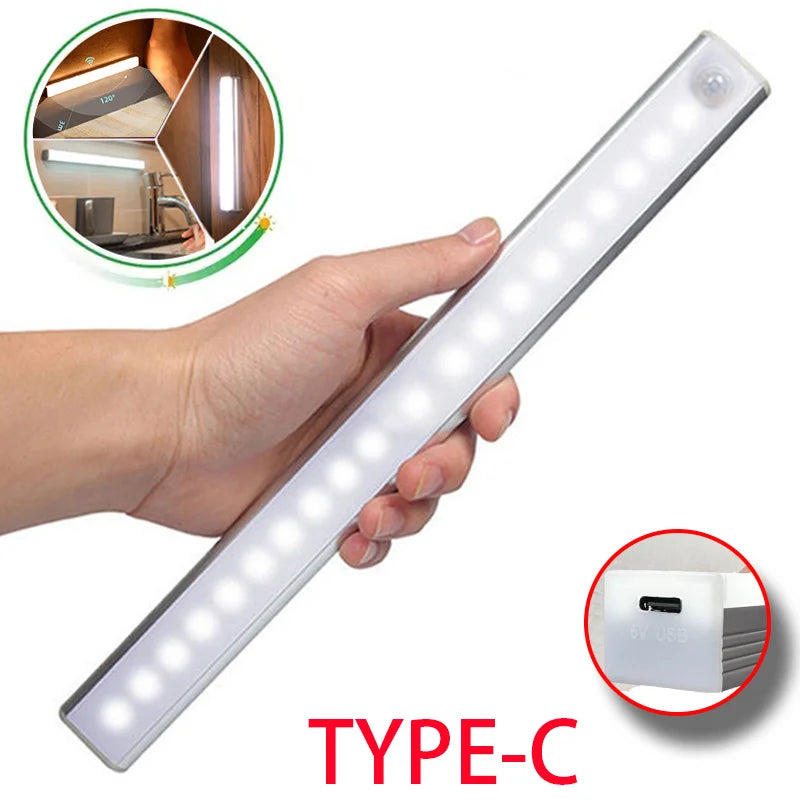 lampe led strip blanc moderne adhésif rechargeable urgence 50cm 36led usb warm white cold