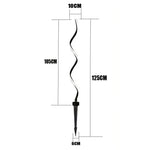 lampe solaire moderne rayures diagonales noir blanc ip65 led