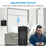 rideaux intelligents commande tactile noir google alexa voix contrôle app smartphone