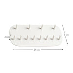 porte bijoux mural blanc moderne adhésif 12 crochets rangement plat lisse