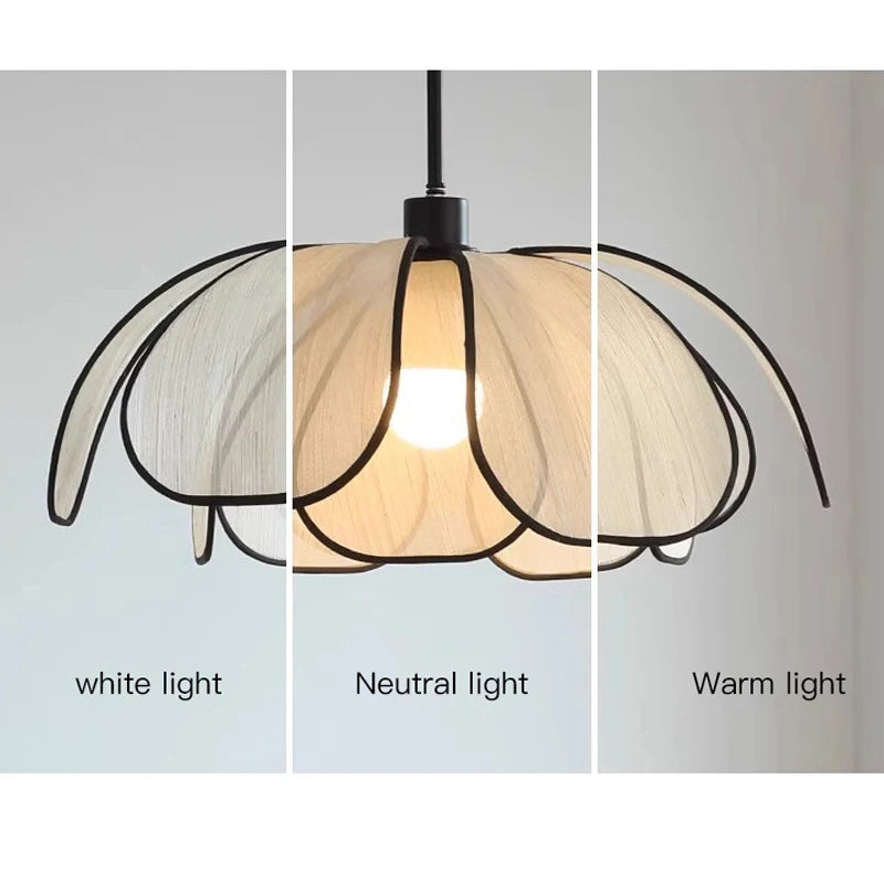 Luminaire suspension fleur noir bronze