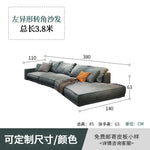 canapé d'angle moderne gris velours coussins 300 400 cm