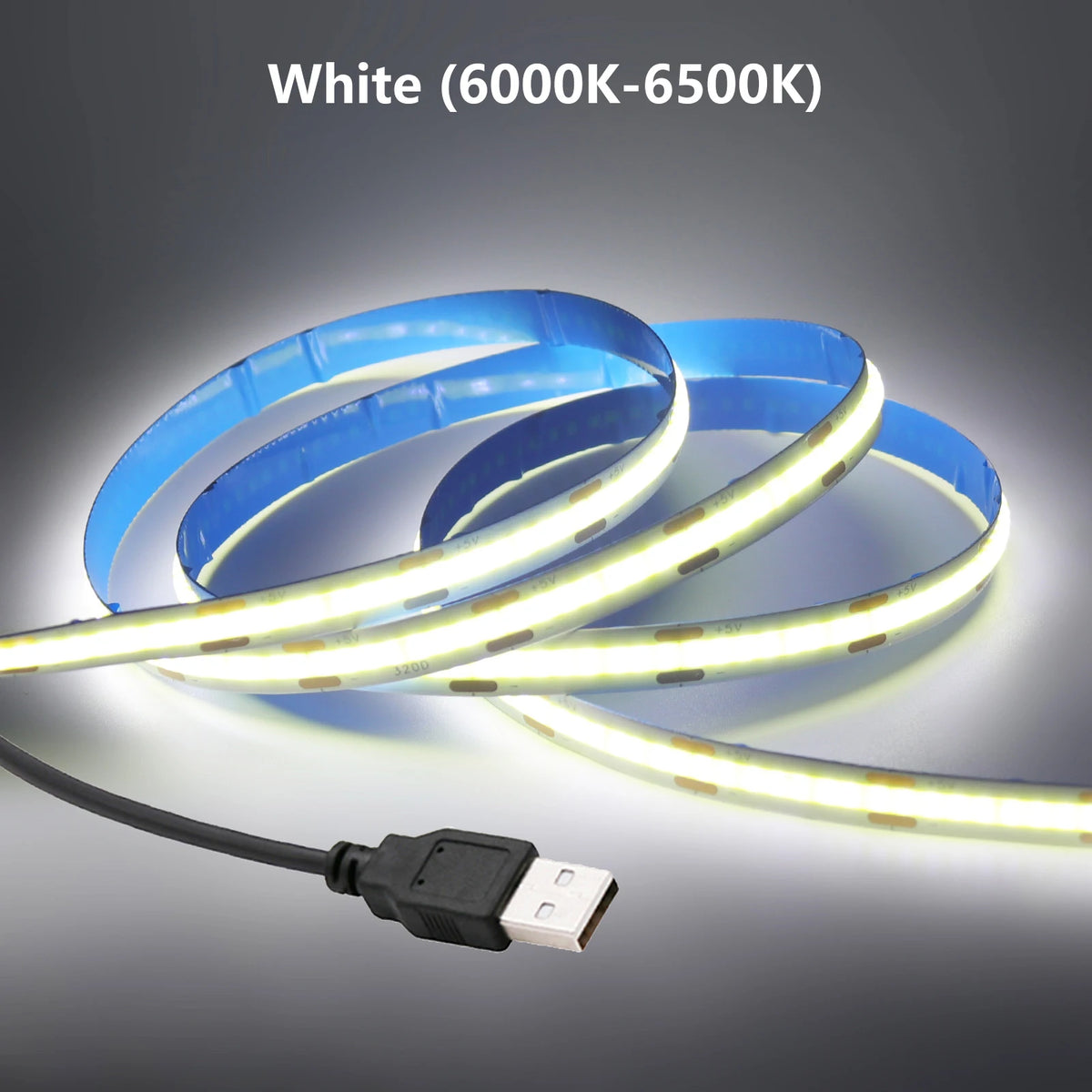 ruban led cob blanc 3000k 4000k 6000k adhésif moderne éclairage ambiance chambre