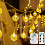 guirlande lumineuse boules translucides blanc chaud multicolore modes télécommande extérieur moderne