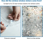 sticker fenêtre floral multicolore moderne adhésif isolation thermique protection uv décoration maison