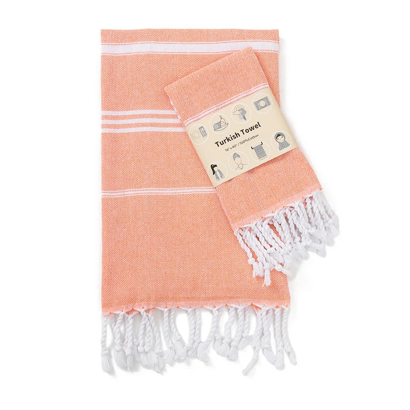 serviette table rayée moderne bleu clair vert rose gris jaune orange violet coton polyester