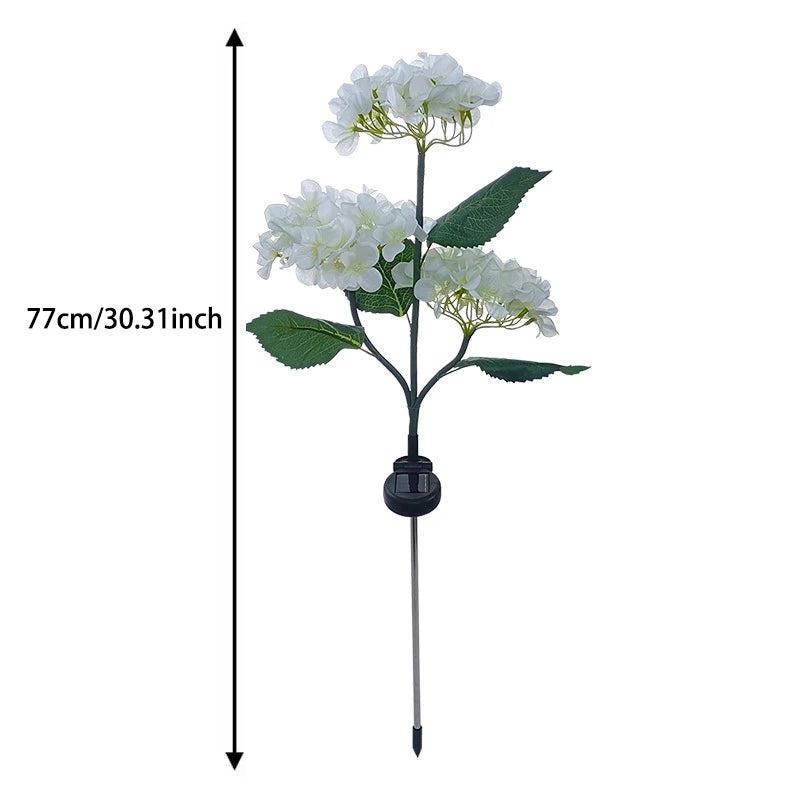 décoration extérieure fleurs artificielles solaires led bleu rose violet blanc moderne jardins allées