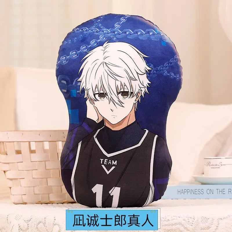 coussin anime personnages football ballons peluche lavable adulte oblong itoshi seishiro meguru
