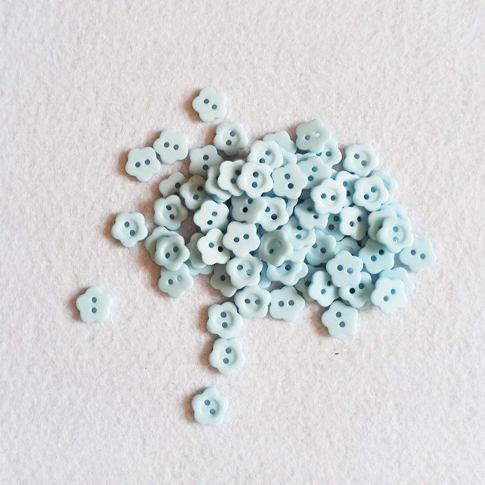boutons résine fleurs multicolores simples lavables écologiques sans nickel 100pcs⌀1.2cm