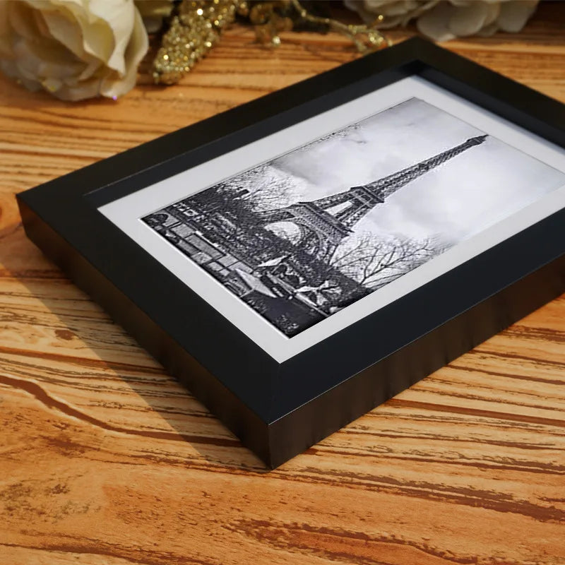 cadres photo modernes noir blanc mat amovible tour eiffel 5x7 8x10 11x14
