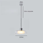lampe suspendue led moderne noir blanc transparent minimaliste interrupteur bouton acrylique verre chambre salon