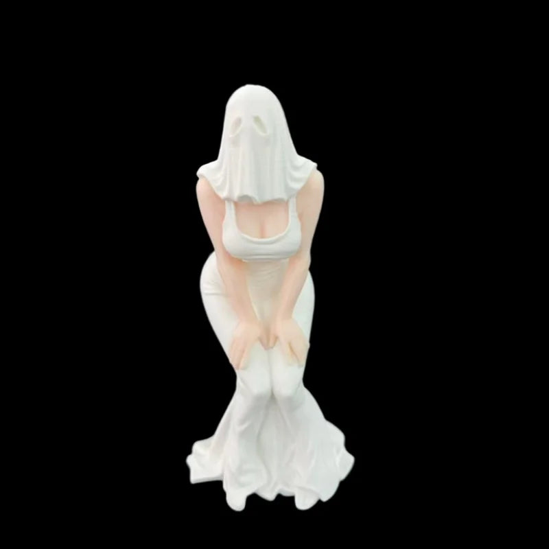 statue fantôme otaku main fille blanche détails sculpturaux ornement décoration chambre collectible moderne