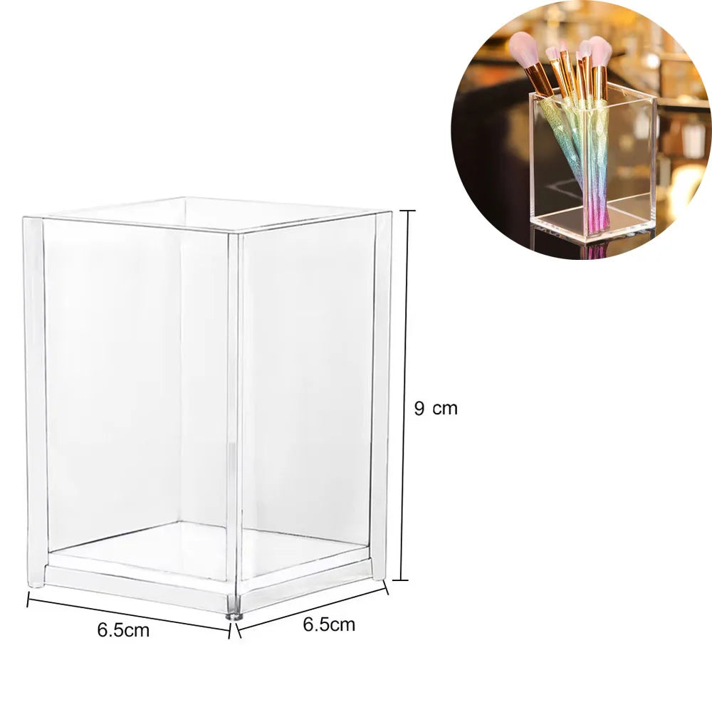 organiseur rangement transparent moderne maquillage parfum soins cosmétique deux étages acrylique multifonctionnelle