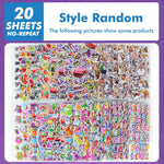 sticker 3d multicolore animaux chiffres véhicules adhésif scrapbooking artisanat enseignement récompense élèves activités