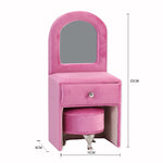 meubles miniatures salon rose velours cœurs romantique girly miroir coffre bijoux coussins figurines