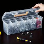 boîtes transparentes rangement outils vis clous écrous compartiments organisateur utilitaire multifonctionnels toolbox