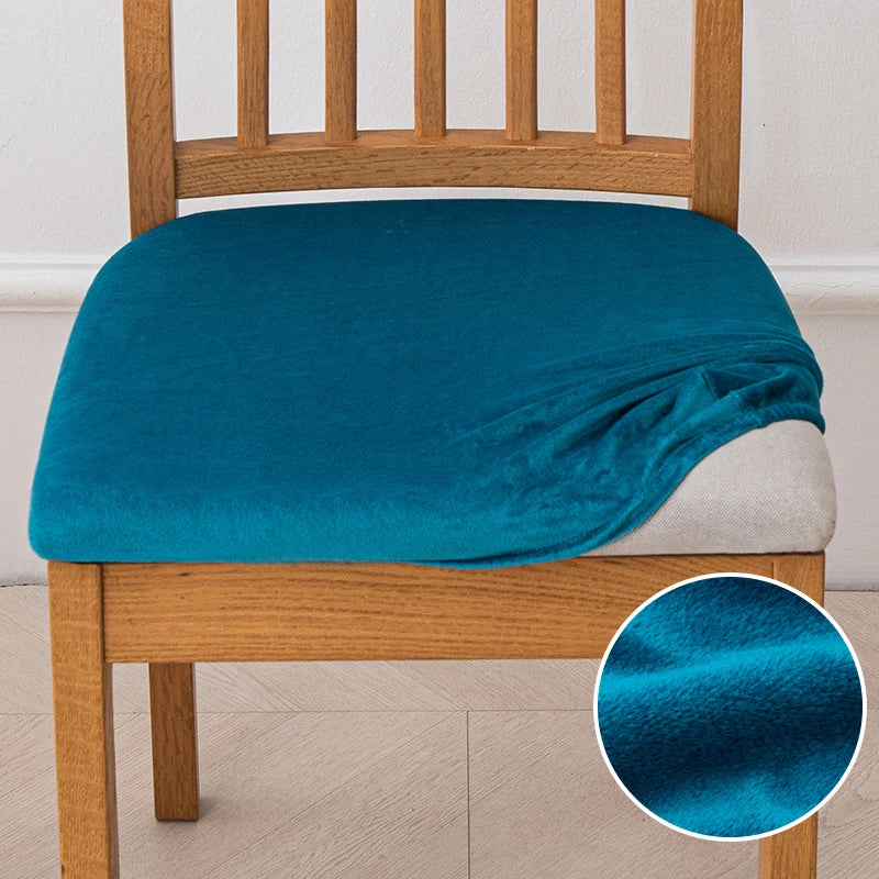 housse chaise extensible velours uni fauteuil cuisine salon moderne lavable