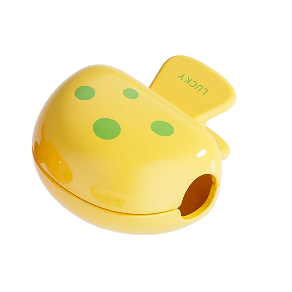 protège brosse dents portable champignon rouge jaune blanc points mignon clip métal utilisation multiple
