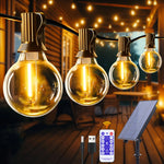guirlande lumineuse led jaune ampoules transparentes câble bronze rustique ip44