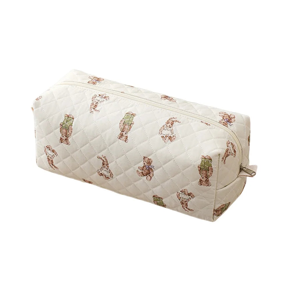 Sac rangement réutilisable imprimé léopard multifonctionnel moderne aspirateur voyage embout fer lisser blanc marron