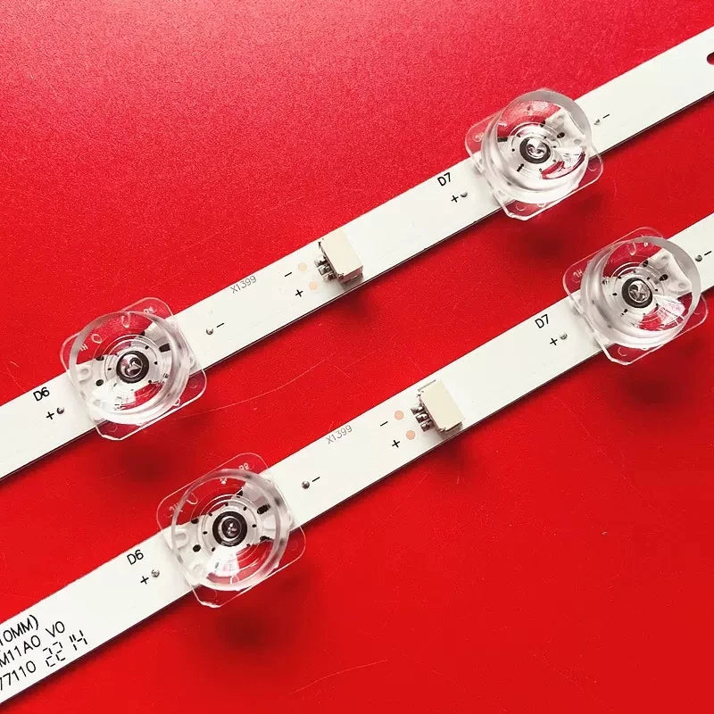 barres lumineuses led blanc transparent adhésif diffuseurs circulaires écran tv technique industrielle