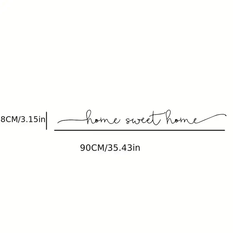 autocollant mural lettres sweet moderne noir adhésif décoration intérieure vinyle pvc 8cm 90cm