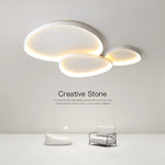 plafonnier led moderne blanc rond lumineux intérieur salon chambre salle manger