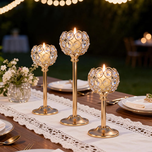 support bougie or classique base plate décoration intérieure mariage centre table bougie chauffe plat
