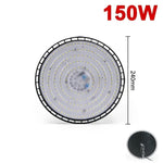 lumière led ufo industrielle 100w 150w 200w noir moderne grille ventilation