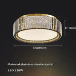 plafonnier moderne élégant or blanc strass brillant lumiere remote dimmable 4200K 3000K 6000K