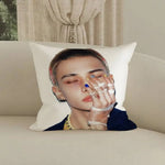 taies oreiller imprimées korean idol moderne blanc coussin polyester opaques étoiles idole housses décoration