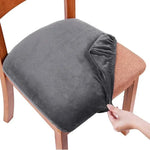 coussin chaise velours gris moderne adhésif extérieur intérieur polyester coton adaptable mariage