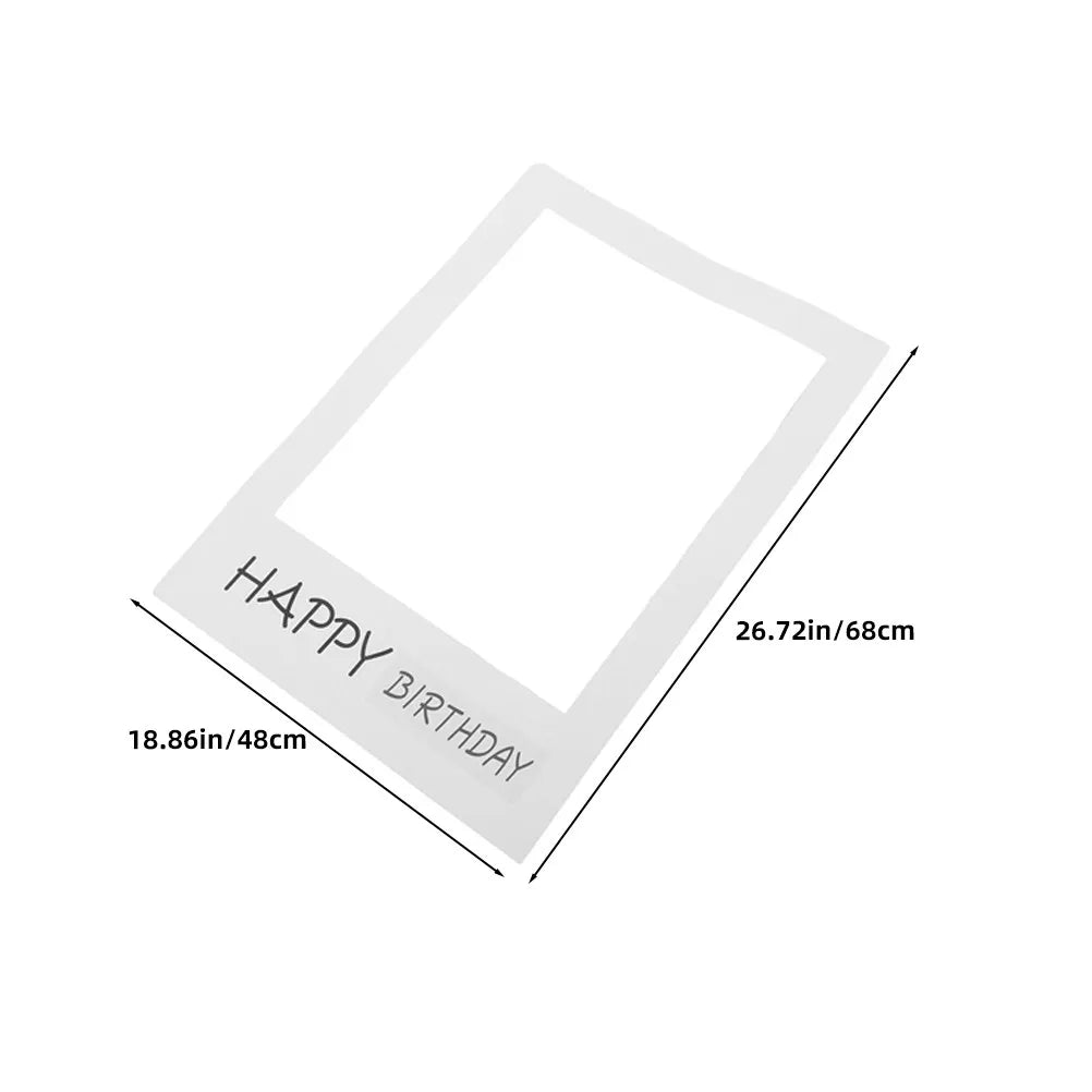 cadres photo anniversaire happy birthday bois carton decor party selfie photo booth props