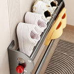 support mural chaussures moderne tissu uni noir blanc rose jaune bleu vert réutilisable adultes
