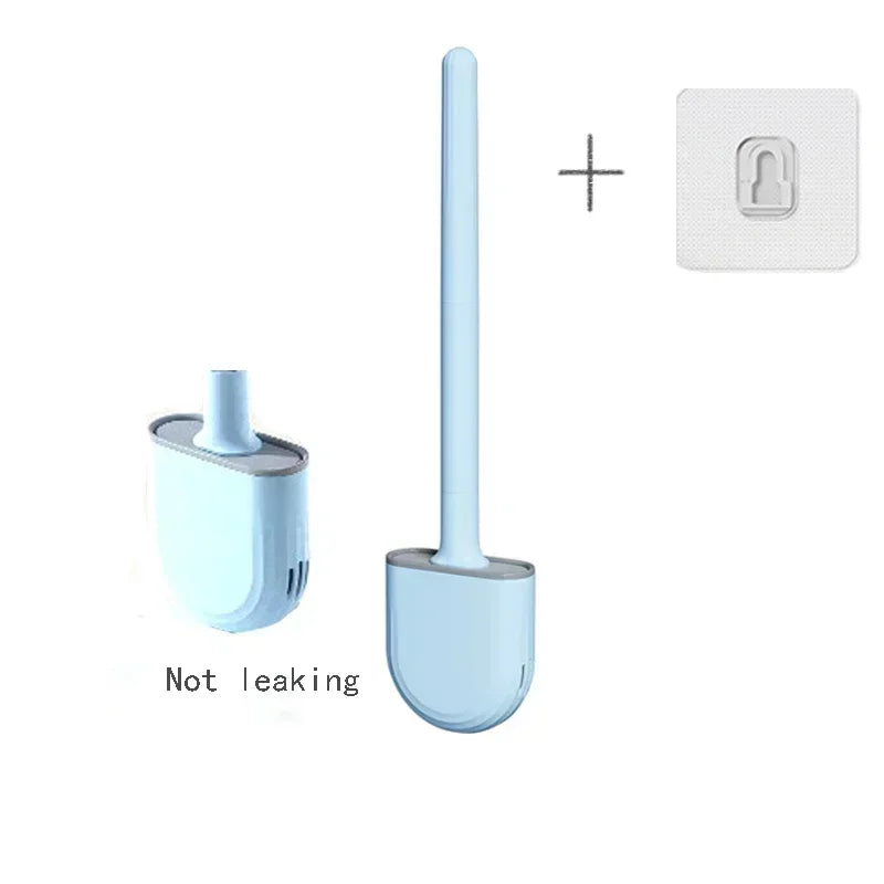 brosse wc silicone adhésive murale noire moderne sans odeur poignée antidérapante