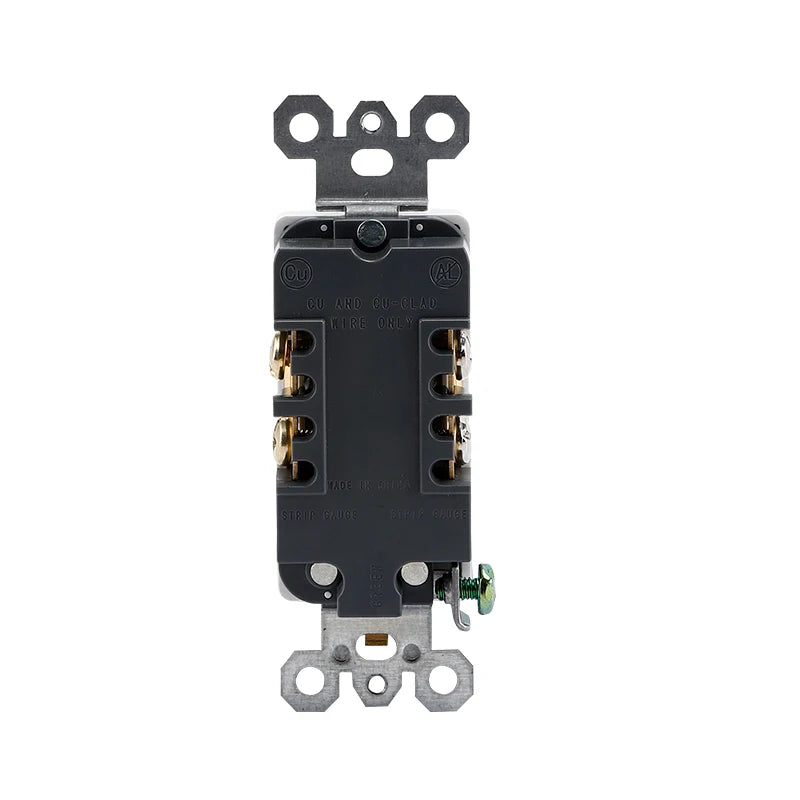 prise électrique moderne places blanc noir 15A 20A vis fixations