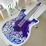 tapis guitare moderne bleu violet vert rose guitare stylisée abstraits intérieur salon chambre adultes