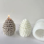 Moule silicone arbre de Noël 3D pomme de pin vue de face