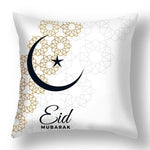 décoration islamique mandala doré coussin lit polyester blanc traditionnel eids mubarak famille chambre maison