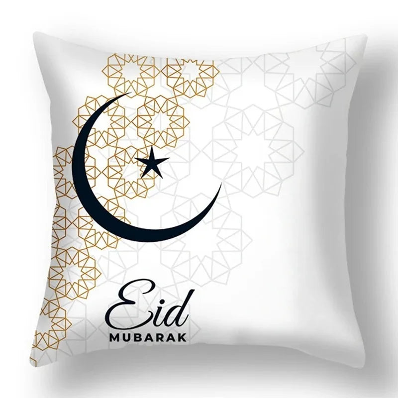 décoration islamique mandala doré coussin lit polyester blanc traditionnel eids mubarak famille chambre maison