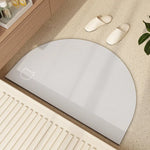 tapis sol beige clair rayures horizontales moderne salle bain absorbant séchage rapide antidérapant