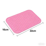 tapis protection silicone respectueux environnement moderne rayures horizontales vert clair bleu orange gris