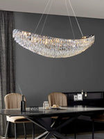 Lustre plafond en cristal K9 couleur chrome