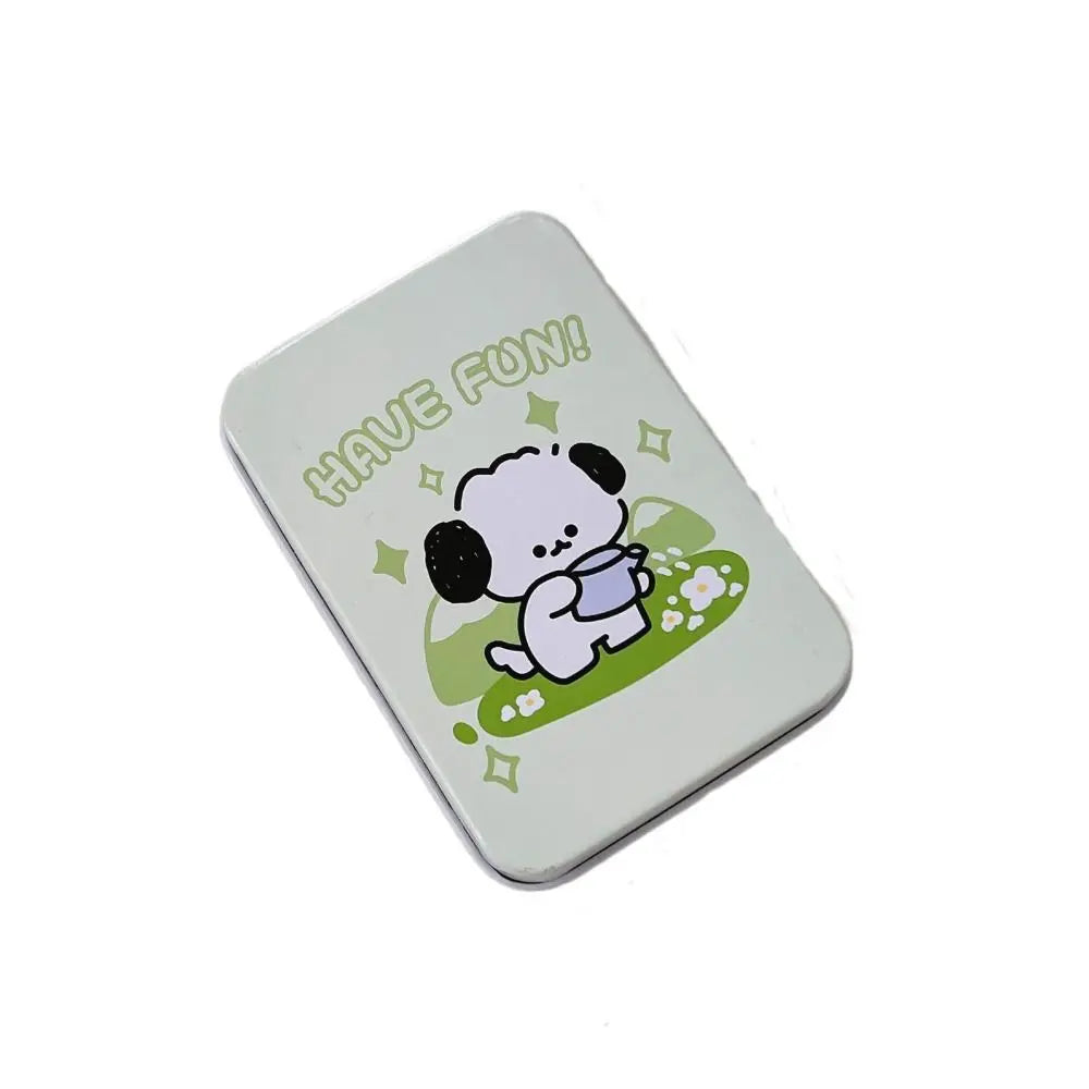 boîtes métalliques empilables cartoonesques chiens mignons couleurs vives clips pince cheveux autocollants have fun